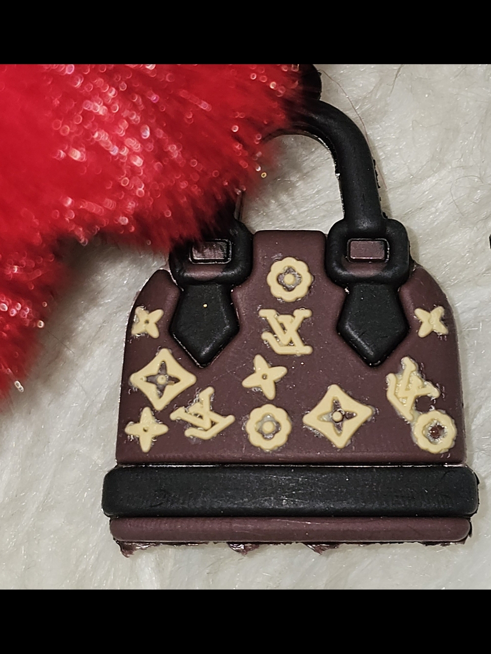 LV Wristlette. Detachable Emblem, Purse, Pom Pom And Stretchable Wristlette - Picture 7 of 8